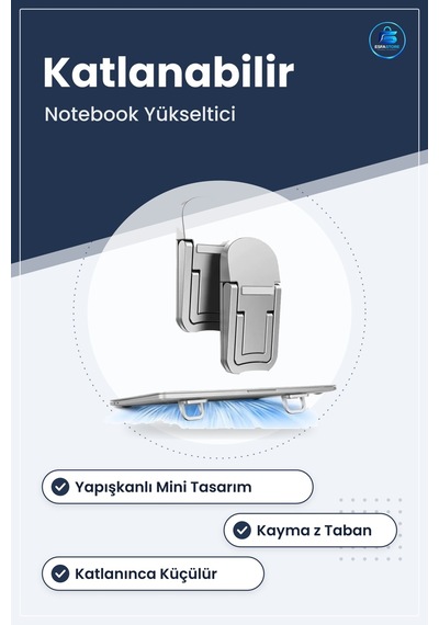 Katlanabilir Laptop Standı Yapışkanlı Mini Notebook Yükseltici Ka