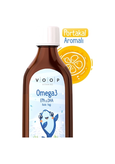 Voop Portakal Aromalı Omega 3 Balık Yağı Şurup 150 ML