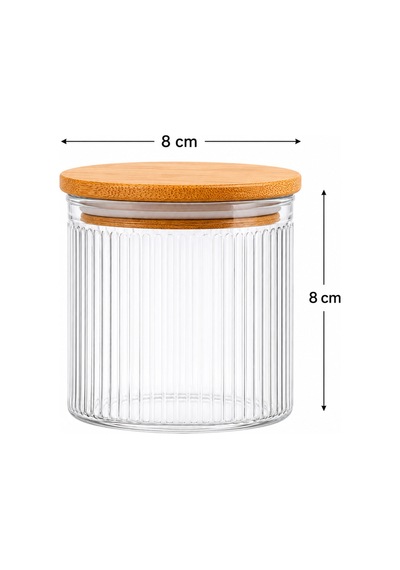 6'lı Çizgili Cam Tatlı Sunum Kasesi 350 Ml - Magnolia Cheesecake Kahvaltılık Çerezlik Servis Seti Şeffaf