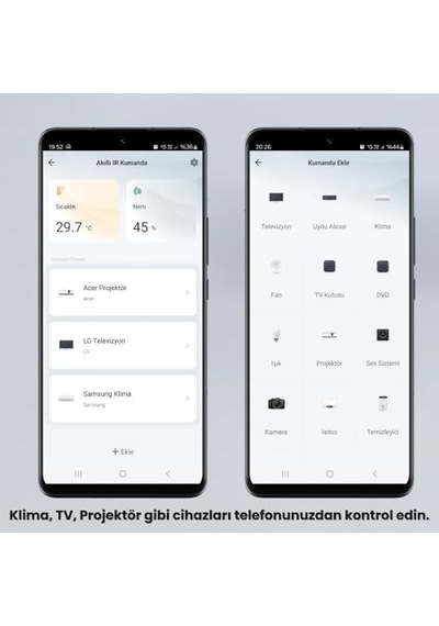 Tuya Uyumlu Dahili Sıcaklık Ve Nem Sensörlü Wifi Ir Kumanda Wak-02p