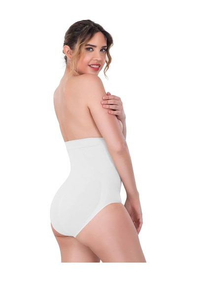 Beyaz Mı Emay 2080 Yüksek Bel Çıtçıtlı Slip Korse Beyaz