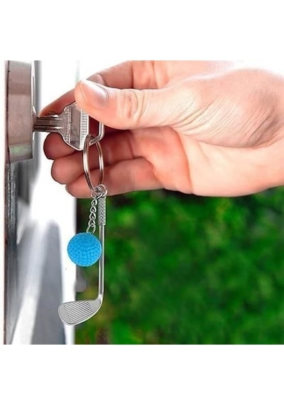 Gerçekçi Golf Tasarımlı Şık Anahtarlık Kolye Çanta Süsü Golf Keychain