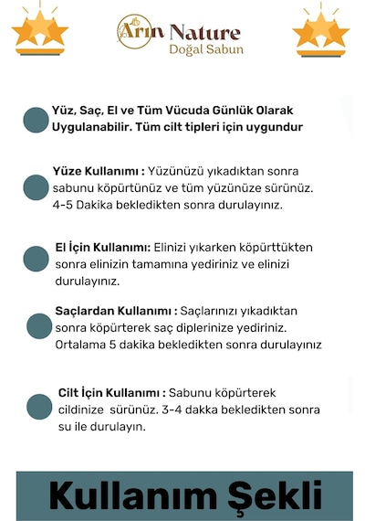 Zeytinyağlı Güzel Kokulu El Yüz Saç Vücut Orijinal Bitkisel %100 Zeytinyağlı Sabun 120g - 4 Adet Karışık