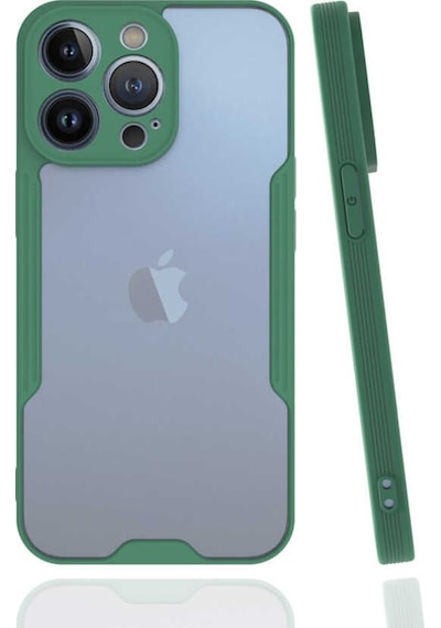 Apple Uyumlu iPhone 13 Pro Kılıf Kamera Korumalı Arkası Şeffaf Silikon