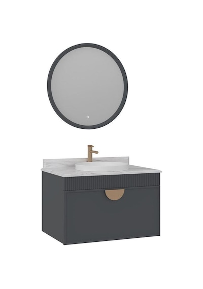 Orka Molino 80 Cm Antrasit Banyo Dolabı Takımı Ve Boy Dolabı Navaro/antrasit Orka Molino 80 Cm Antrasit Banyo Dolabı Takımı Ve Boy Dolabı Navaro/antrasit