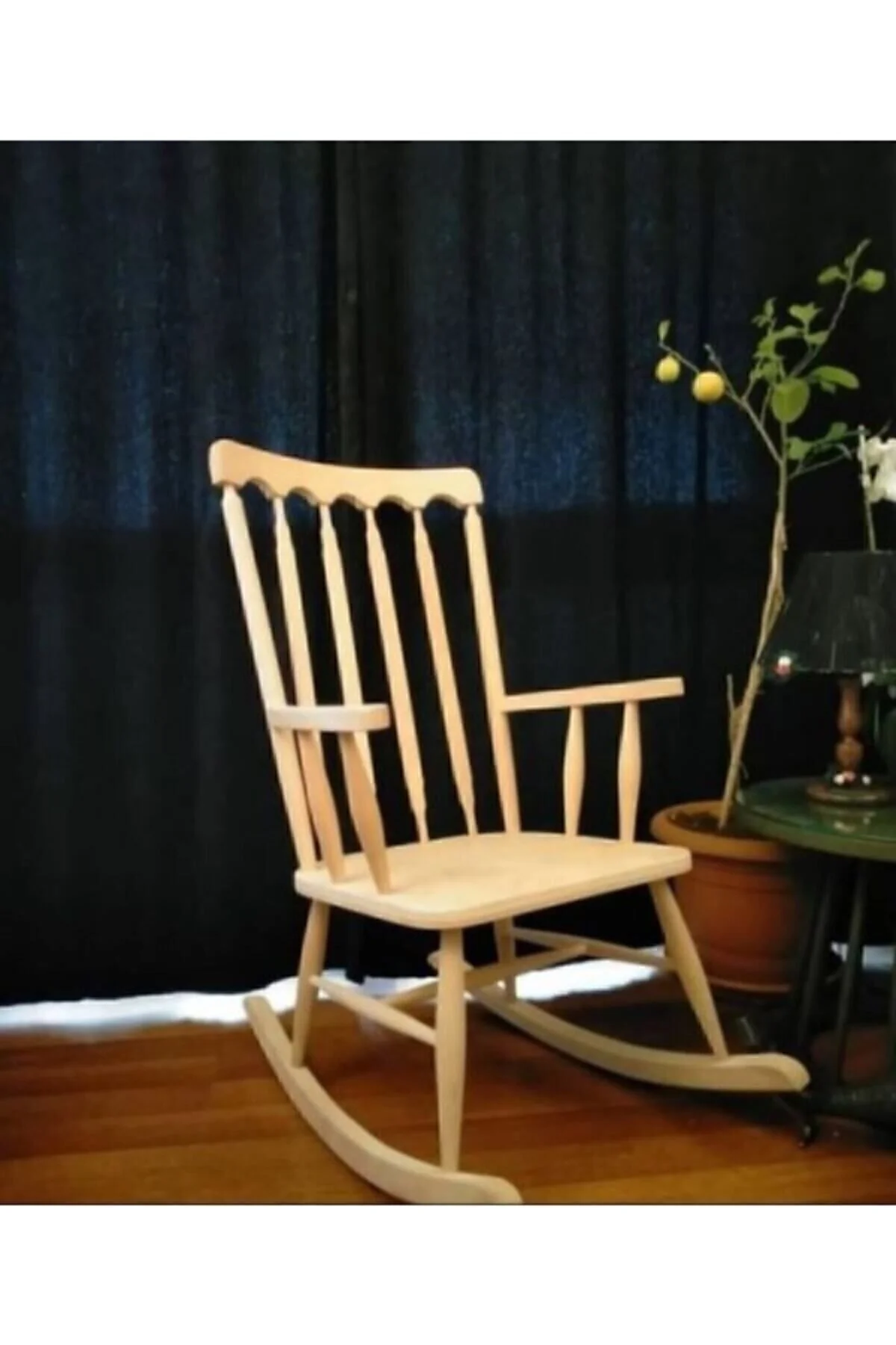 Clk Home Ham Ahşap Sallanan Sandalye Çok Renkli