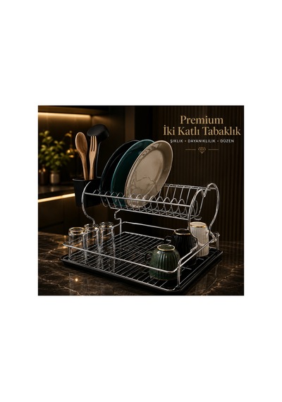 En Çok Tercih Edilen 2 Katlı Daldırma Termo Plastik Kaplama Bulaşıklık Paslanmaz & Kararma Yapmaz Ultra Geniş Kapasiteli Tabaklık,premium Mutfak Kurutmalık 45x35 Cm-krom-siyah Gümüş-krom En Çok Tercih Edilen 2 Katlı Daldırma Termo Plastik Kaplama Bulaşıklık Paslanmaz & Kararma Yapmaz Ultra Geniş Kapasiteli Tabaklık,premium Mutfak Kurutmalık 45x35 Cm-krom-siyah Gümüş-krom