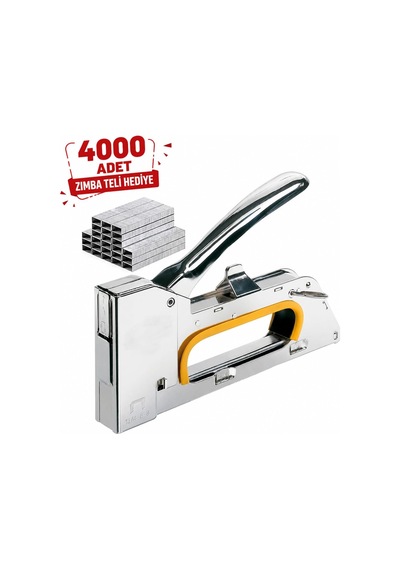 Çelik Mobilya Zımba Tabancası 13/4-6-8 Mm + 4000 Adet Zımba Teli Hediyeli Paslanmaz Çelik Gövde, Güvenlik Kilidi, Ergonomik Sap, 13 Serisi Uyumlu, Çok Amaçlı Kullanım Çelik Mobilya Zımba Tabancası 13/4-6-8 Mm + 4000 Adet Zımba Teli Hediyeli Paslanmaz Çelik Gövde, Güvenlik Kilidi, Ergonomik Sap, 13 Serisi Uyumlu, Çok Amaçlı Kullanım