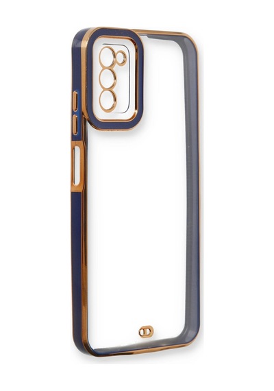 Galaxy A03s Kılıf Liva Lens Silikon - Mavi