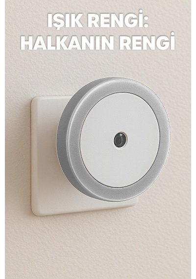 Yuvarlak Otomatik Gece Lambası Işığa Duyarlı Karanlık Ldr Sensörlü Koridor Beyaz Gc01 Beyaz