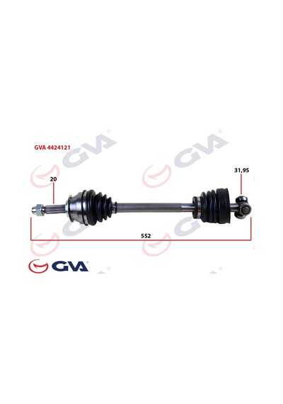 Gva Komple Aks Sol Uno 70 1.4i 94-00 552mm Gva 4424121 7637734