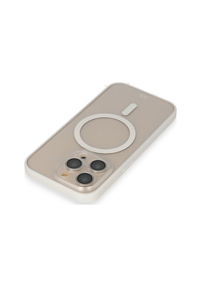 Apple iPhone Uyumlu - 14 Pro Kılıf Grand Magneticsafe Kapak - Beyaz