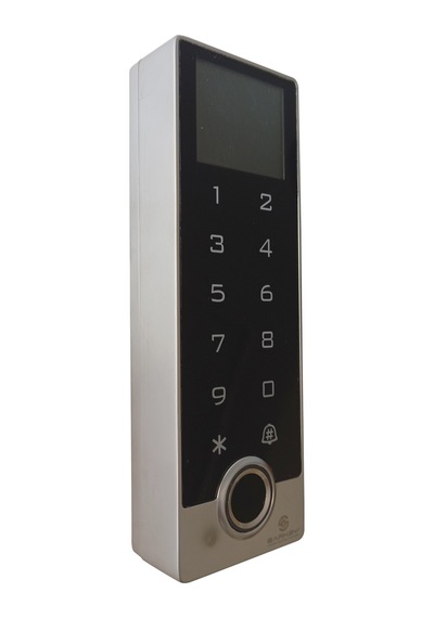 Sr-213 Lcd Em Parmak İzi Kart Şifre Okuyucu Lcd Ekranlı Metal Kasa 125 Khz 10 Adet