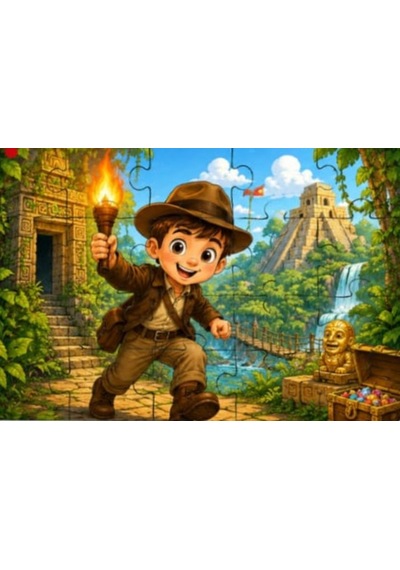 Indiana Jones Huzi - 24 Parça Ahşap Puzzle