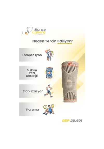 MORSA CYBERG® Örgü Patella Destekli Dizlik