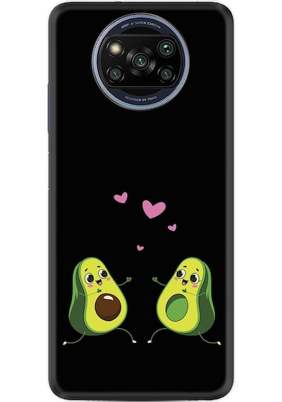 Xiaomi Poco X3 Kılıf Desenli Aşık Avokadolar 1642