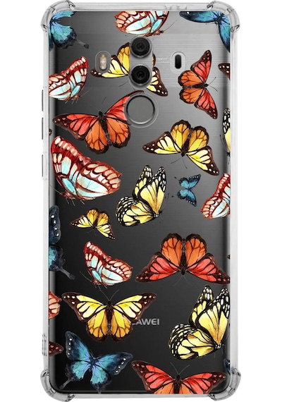 Prinrify Huawei Mate 10 Pro Uyumlu Water Color 2 Baskılı Şeffaf Köşe Korumalı Antişok Kılıf Şeffaf