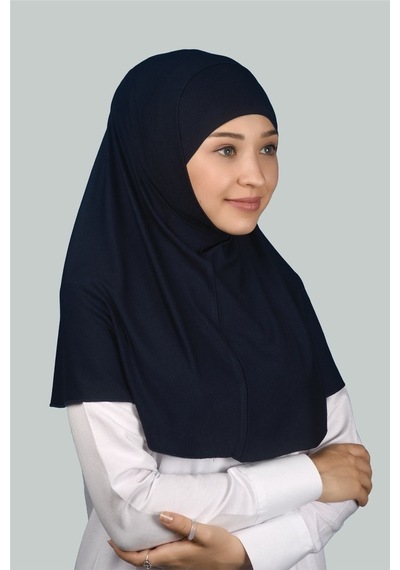 Altobeh İkili Set Pratik Eşarp Hazır Türban Ve Hijab Tesettür Bonesi Lacivert