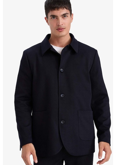 Defacto Regular Fit Polo Yaka Blazer Ceket G3832ax25wnnv82 Lacivert-nv82