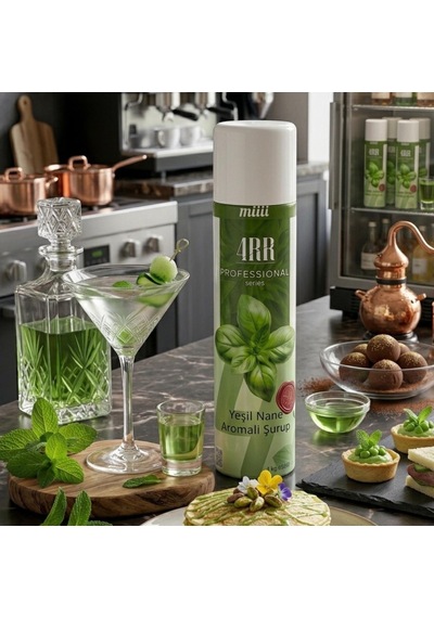 4rr Yeşil Nane Aromalı Kahve & Tropikal İçecek & Kokteyl Şurubu 750 Ml Çekirdek