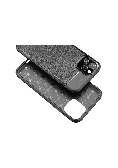 Apple Uyumlu iPhone 11 Kilif Deri Görünümlü Tam Koruma Niss Silikon 403231751