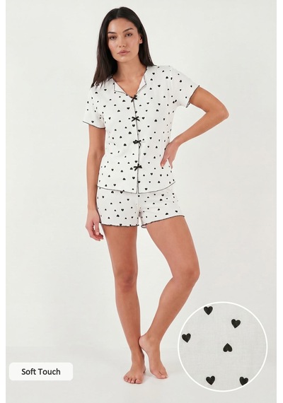 Lela Bayan Pijama Takımı 65770837 Siyah-beyaz