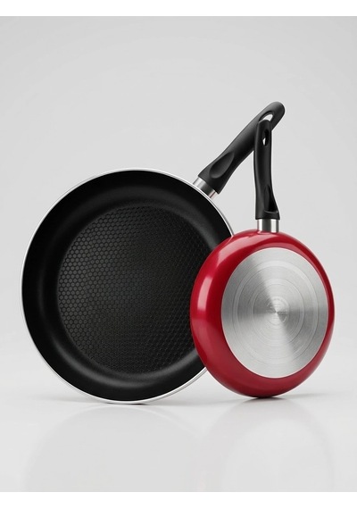 Lb Tava 28 Cm Alüminyum Yapışmaz Tava Non Stick Kırmızı Tava Günlük Mutfak Kullanımı İçin İdeal Çok Renkli