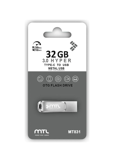 32 Gb Type-c Usb Flash Bellek Otg 3.0 Hızlı Okuma Metal Kasa Telefon Tablet Uyumlu