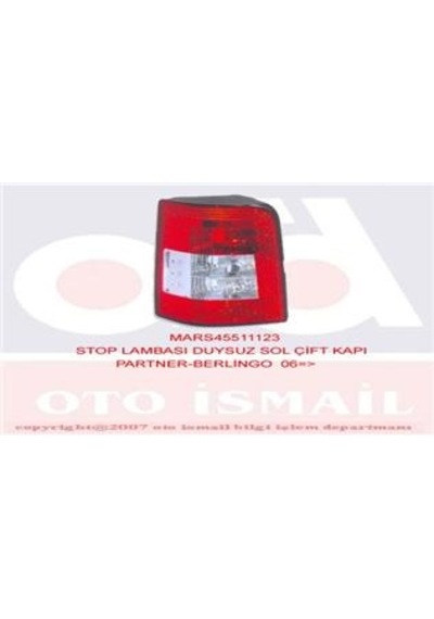 Mars- Stop Lambası Duysuz Sol Çift Kapı Partner-berlıngo 06 M 511123 6350.cx