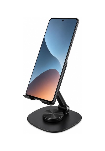 Masaüstü Metal Tablet Ve Telefon Tutucu Stand 360 Döner, Yatay/dikey Kullanım, Dayanıklı Metal Gövde, Ev Ve