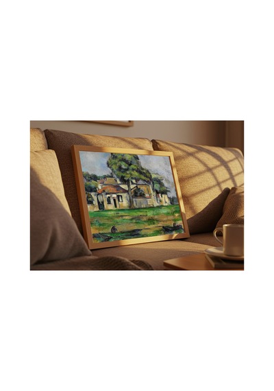 Modern Sanat Cézanne Marne Kıyıları Çerçevesiz Poster 21x30 Cm A4 Tablo Modern Sanat Ekspresyonizm