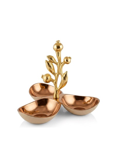 Leaf Rose Gold Dekoratif 3'lü