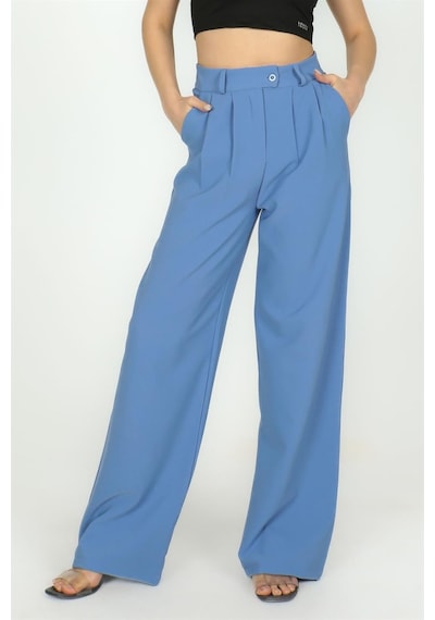Sortie Collection Rahat Kesim Klasik Model Kumaş Pantolon İndigo-indigo İndigo