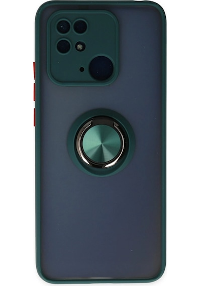 Cosmotex Newface Xiaomi Poco C40 Kılıf Montreal Yüzüklü Silikon Kapak - Yeşil