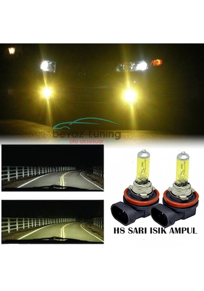 H8 Jdm Süper Sarı Işık Far Ampul 12V 100-55W
