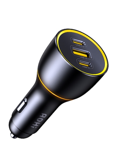 Aohi Superauto Araç İçi Şarjı, 3 Portlu Pd 170w Type-c To Type-c