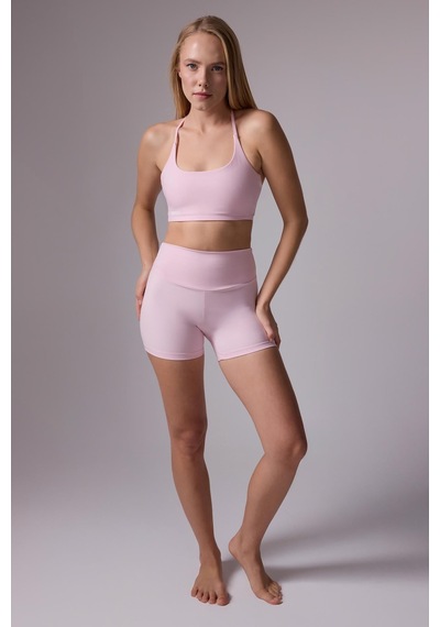 Hıghrıse Comfortflex Yüksek Bel Atletik Spor & Aktif Yaşam Şortu-2668 Pembe