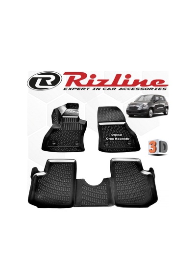Rizline Fiat 500L 3D Paspas Havuzlu 2013 - 2017 Arası Siyah