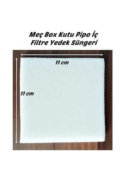Box Çok Amaçlı Mini Akvaryum Kutu Pipo İç Filtre Süngeri 11x11cm - Beyaz Renk