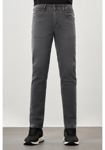 Açık Füme Düz Gabardin Pamuklu 5 Cep Slim Fit Casual Denim Pantolon 1023245158 Açık Füme
