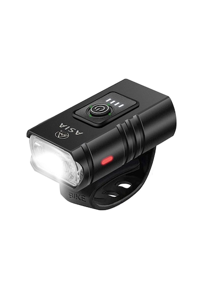 Asia Mx 660 400lm Usb Şarjlı Bisiklet Ön Far Aydınlatma Siyah