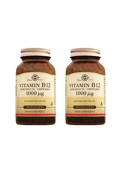 Solgar Vitamin B12 1000 mcg 100 Tablet 2'li
