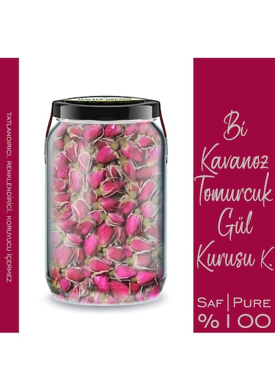 4 Çeşit Tomurcuk Gül Kurusu Pembe Beyaz Kırmızı Turuncu Renk Gül Bi Kavanoz 660 Cc. X4 Cam Kavanozda