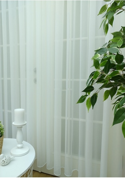 Evdepo Home Kullanıma Hazır Vual Tül Perde (540654999)