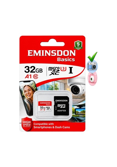 32gb 3 Adet Hafıza Kartı Mini Kamera Ev Araç Güvelik Kamerası Uyumlu Telefon Micro Sd Class10