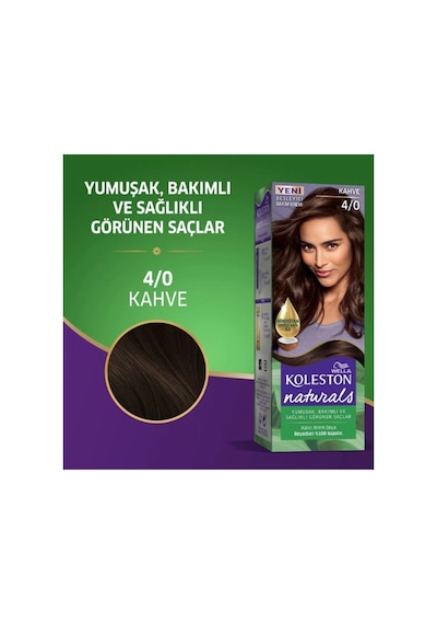 Hubrendy Tedarik Naturals Saç Boyası Kahve 4/0