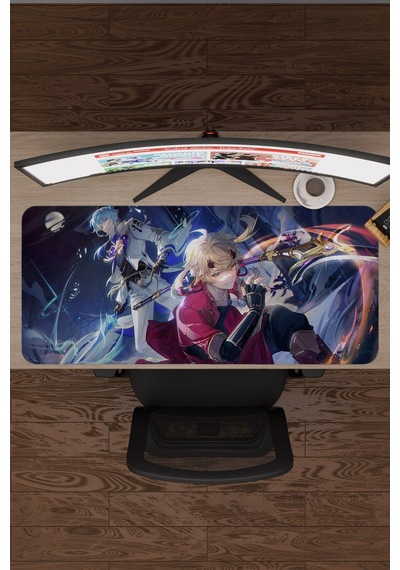 Thoma Genshin Impact Anime Oyuncu V4 - 90x40 Xxl Gaming Mouse Pad Fare Altlığı