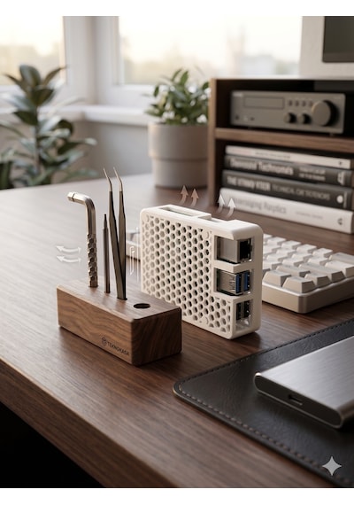 Raspberry Pi 5 Honeycomb Case Snap-fit Montaj, Üstün Hava Akışı