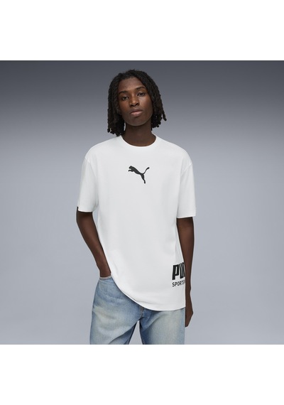 Puma Sport Graphic Tee 692169-02 Tişört Erkek T-shirt Beyaz