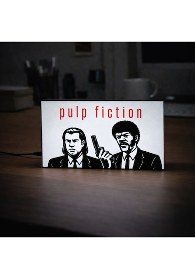Masa Lambası - Pulp Fiction Adaptörlü Dekoratif & Hediyelik Lamba Çok Renkli